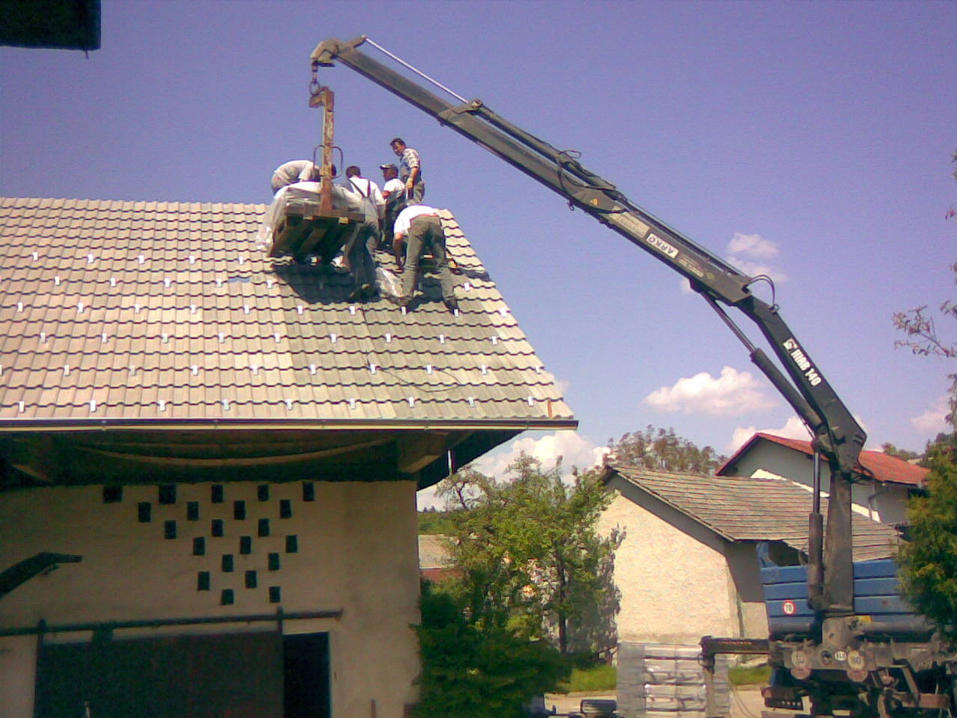 Možnost dviga palete na streho