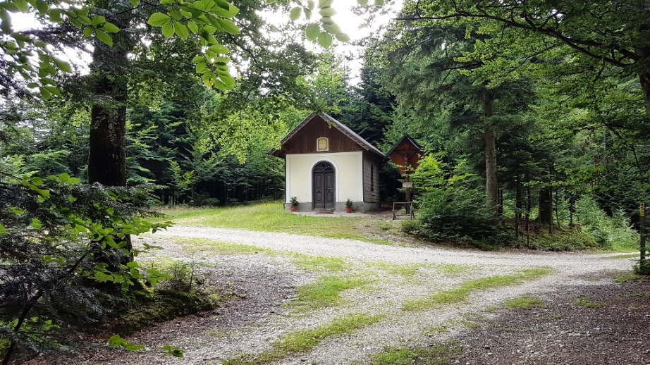 Höchster Punkt der Wanderung: Kapelle "Am Hohen Kreuz"