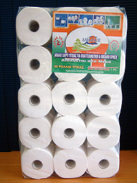 Χαρτί Υγείας 30 Ρολά 200γρ. Λευκό Λείο και 3Φ Γκοφρέ