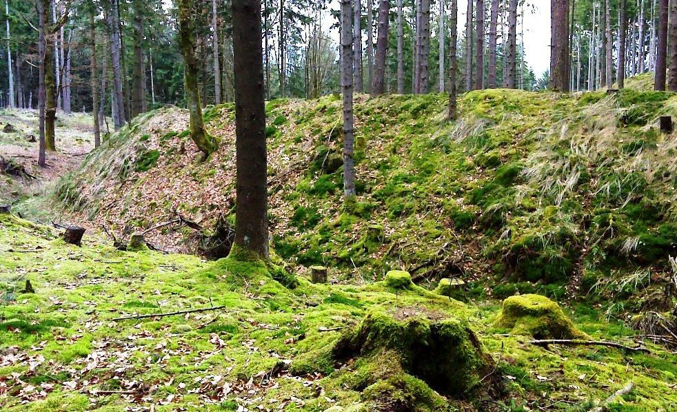 Graben und innerer Wall