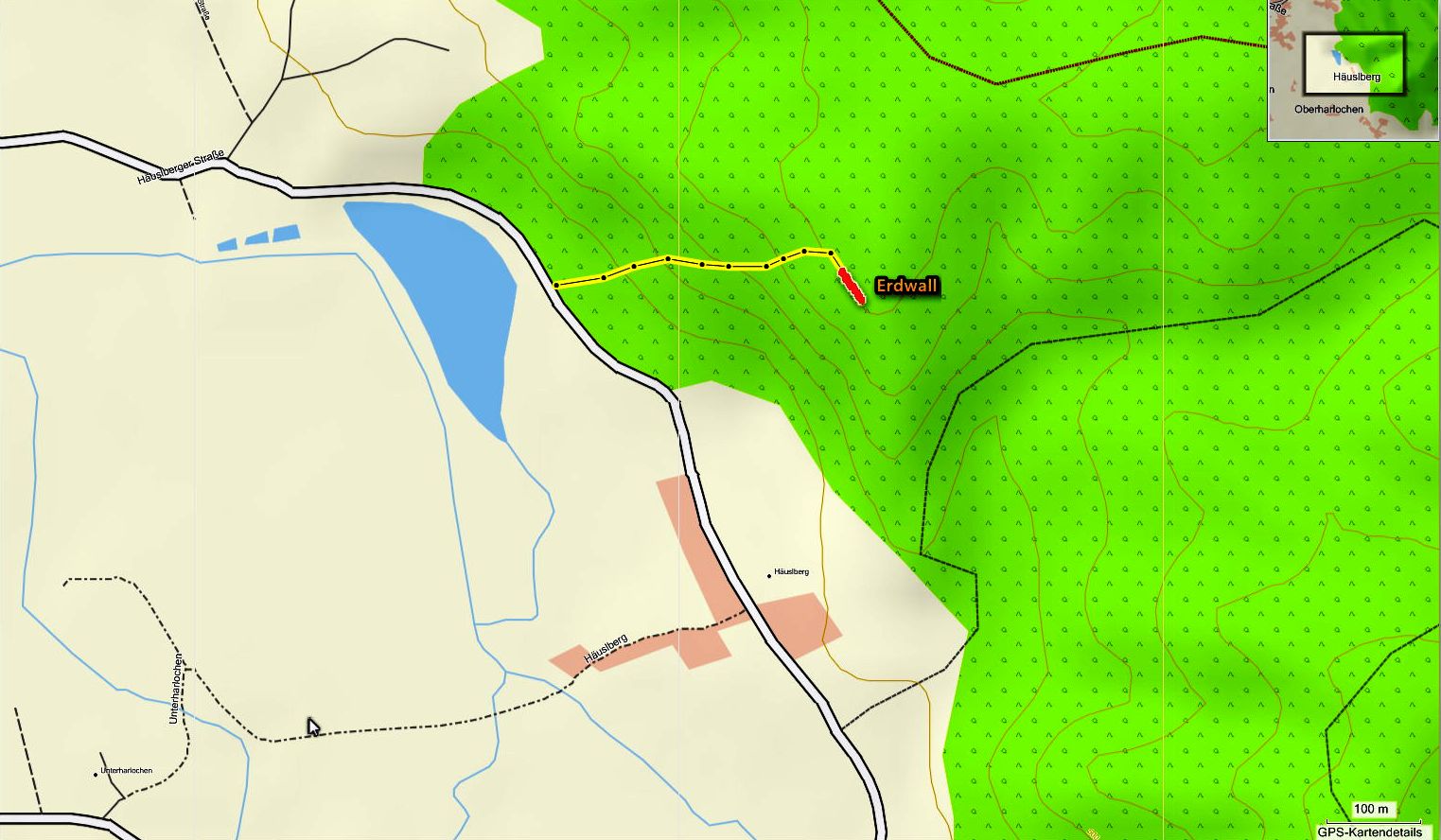 Lage - Erdwall Burgstall Schalchen