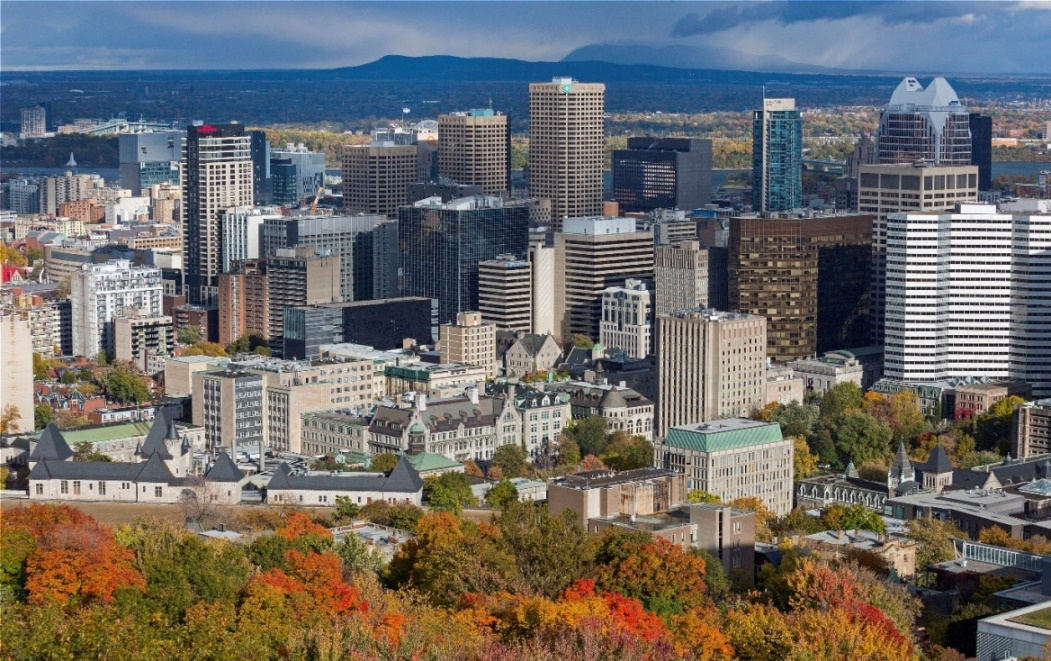 Blick auf das Zentrum der Stadt