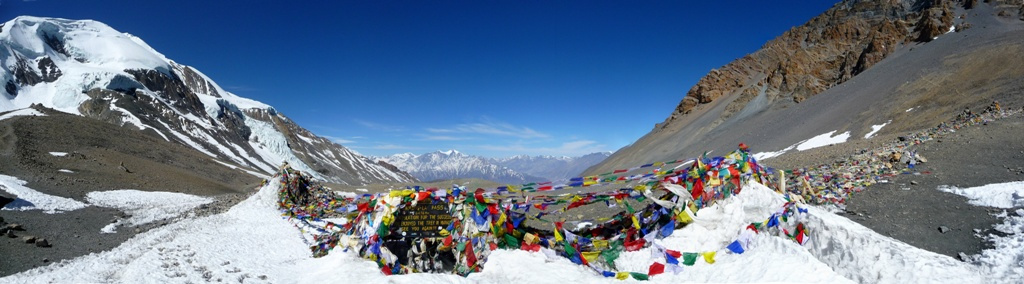 Passhöhe Thorong La - Panorama (5.416 m)