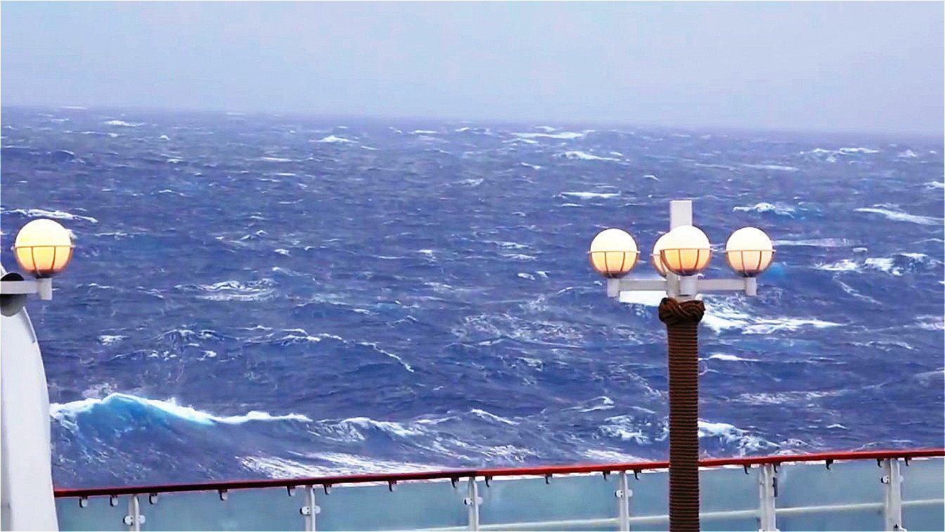 Unser Schiff schwankt kräftig !