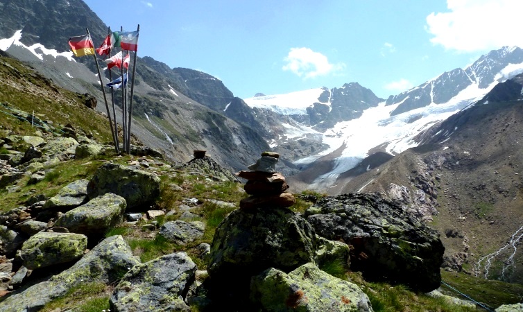 Langtauferer Ferner mit Vernagt Spitze