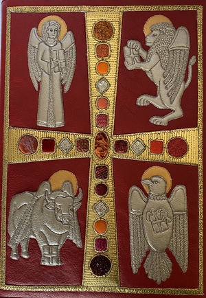 Couverture évangéliaire avec 4 évangélistes