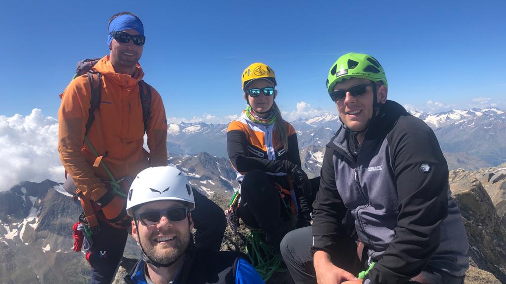 Gipfel Pfaffenschneide 3.498 m - Unser Team