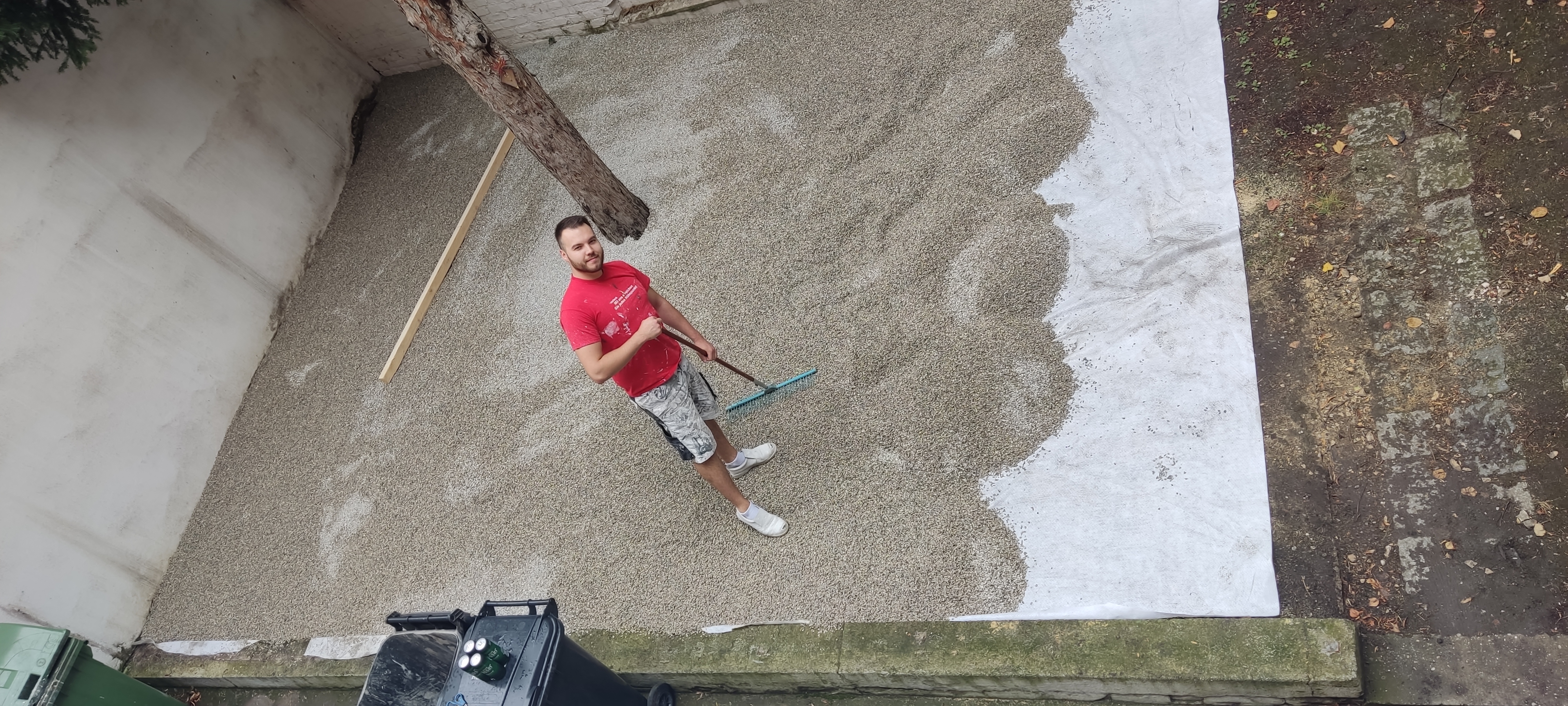 Verteilung im Innenhof