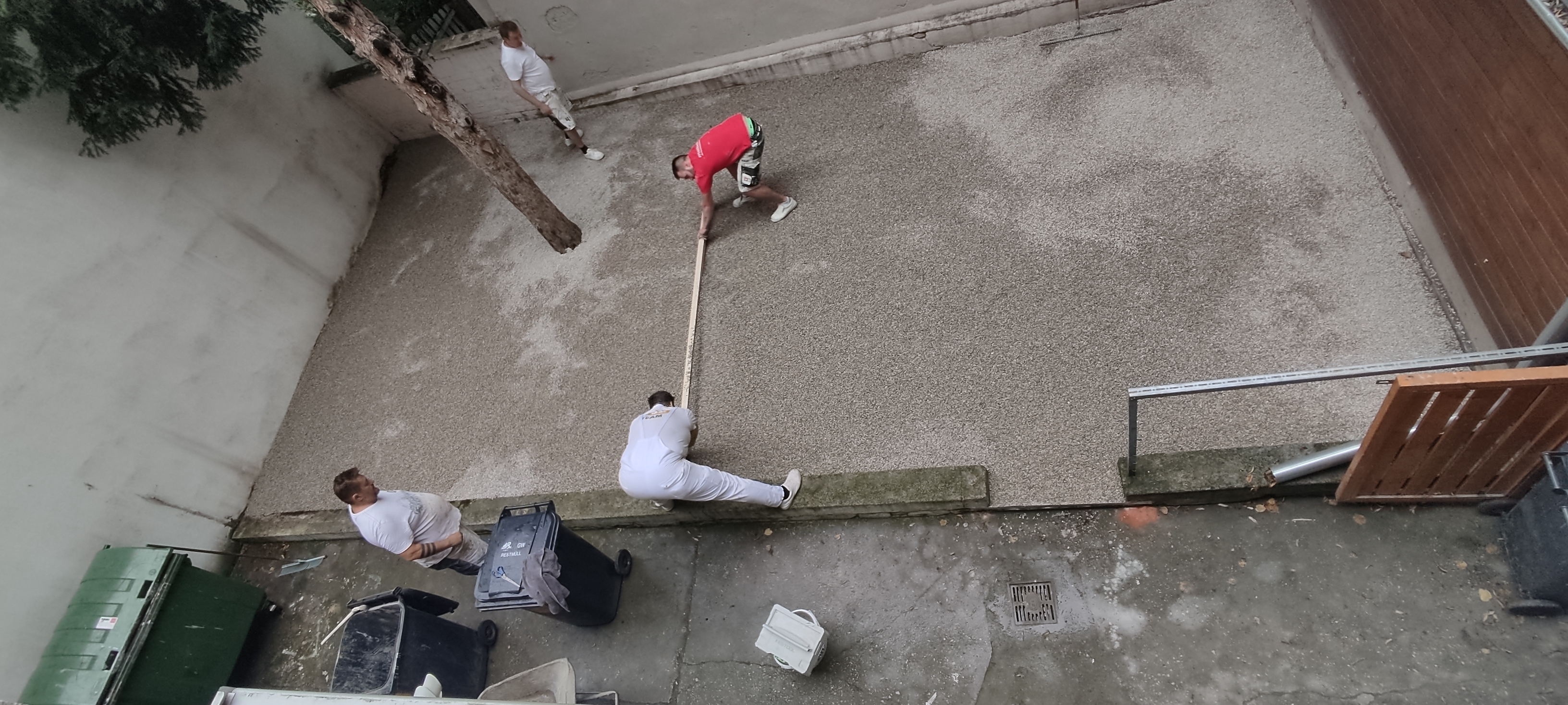 Begradigung im Innenhof