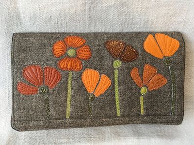 etui lunettes pavots