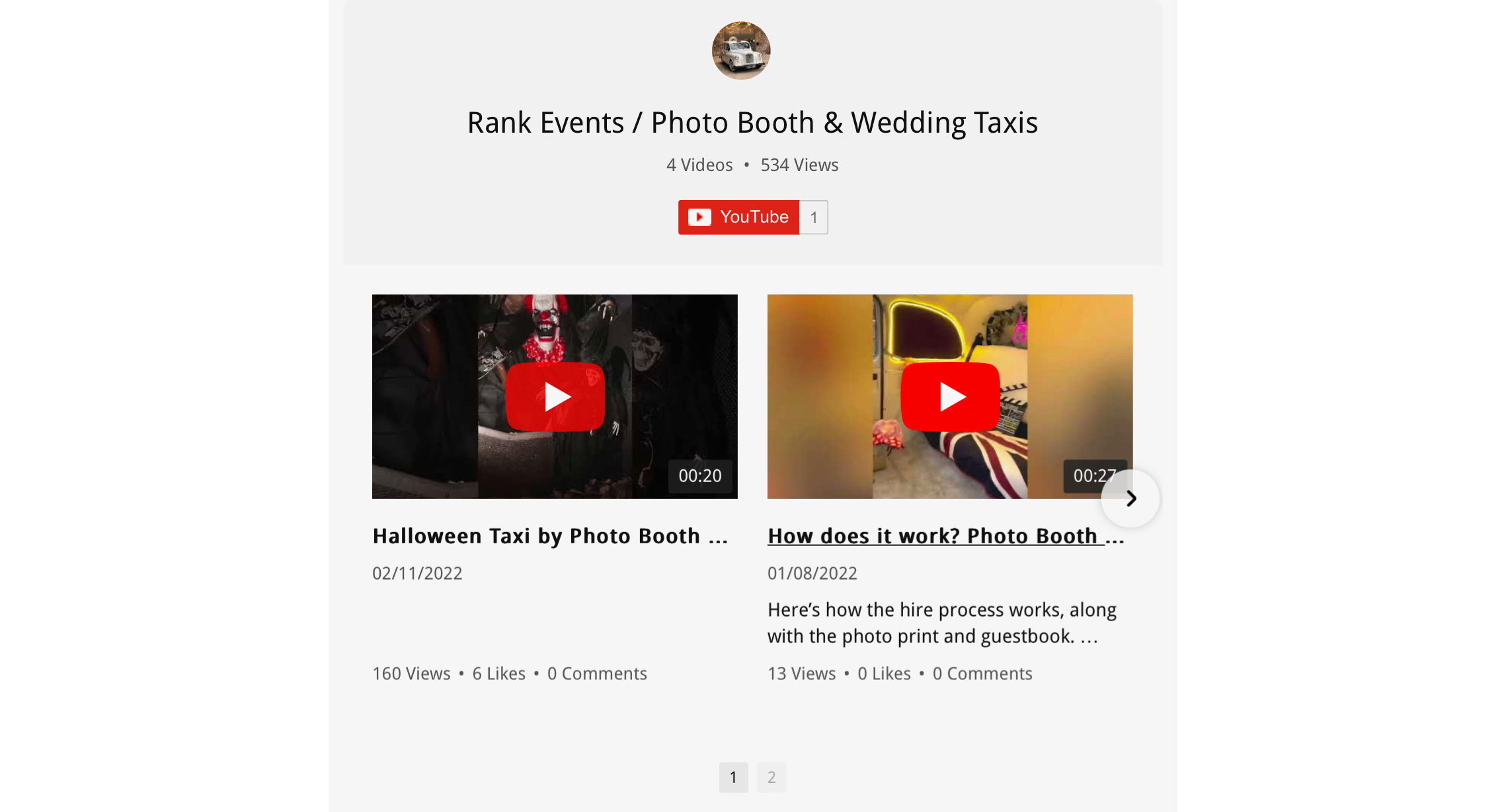 Photo Booth taxi youtube