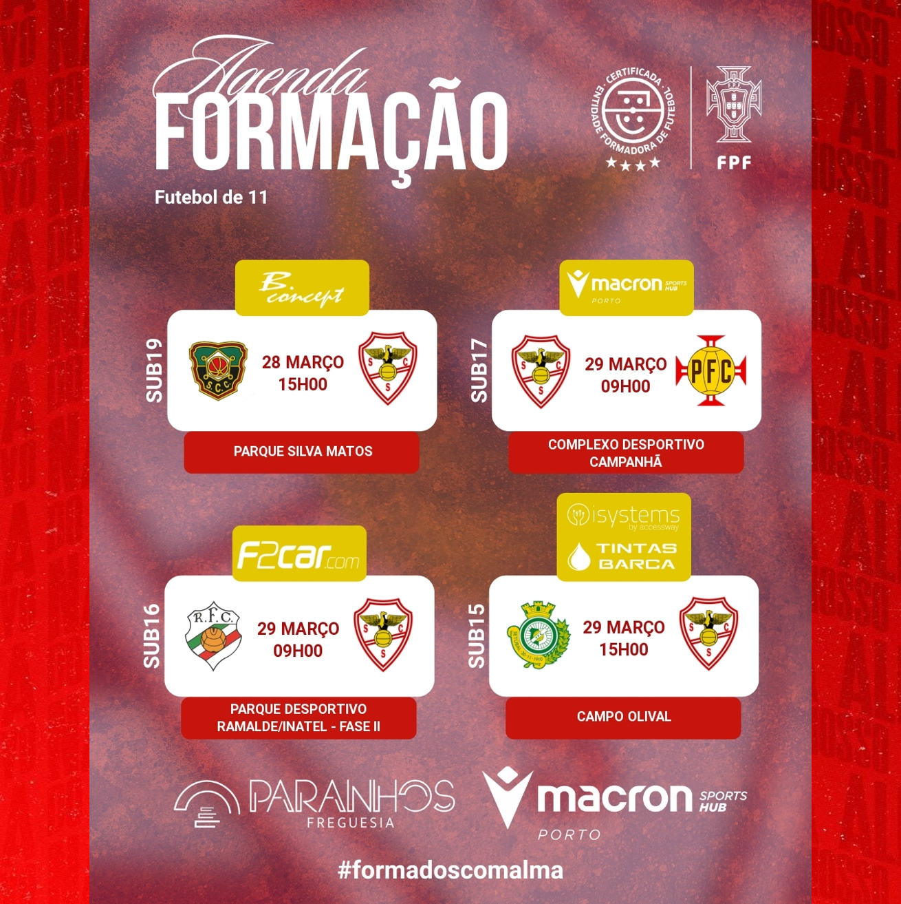 Calendário Formação