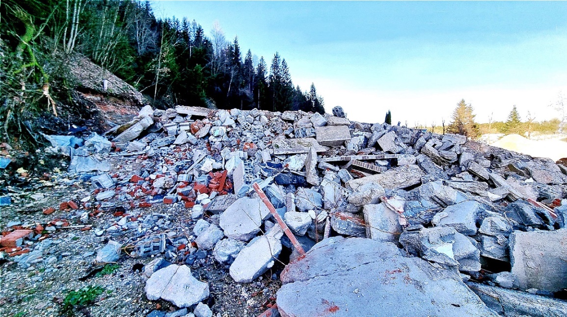 Das traurige Ende - ein Schutthaufen