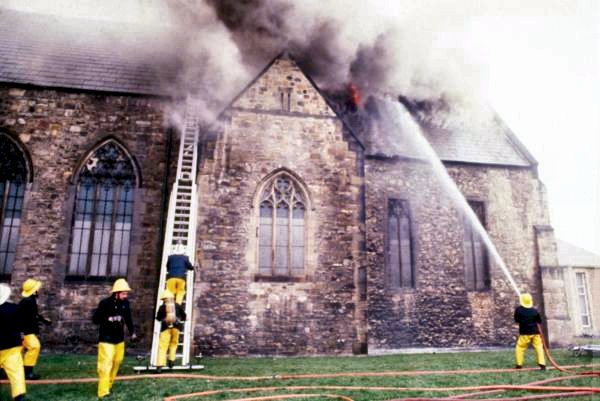 "St Peter's Church - Fulwell March 1984 - on the 'Make up' - reinforcements required"