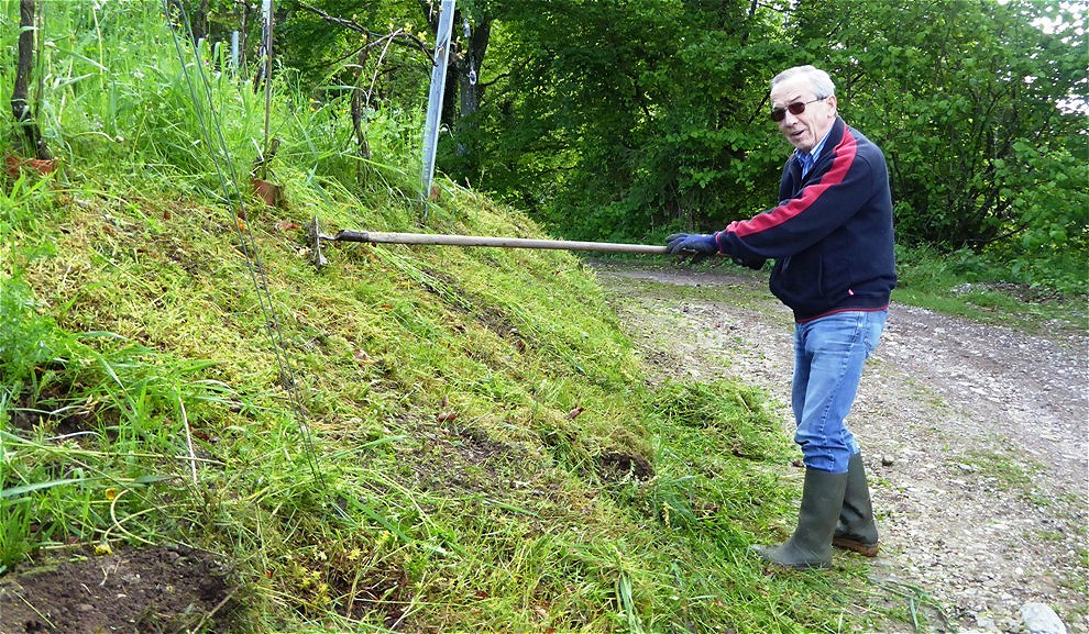 Abrechen der Mähreste