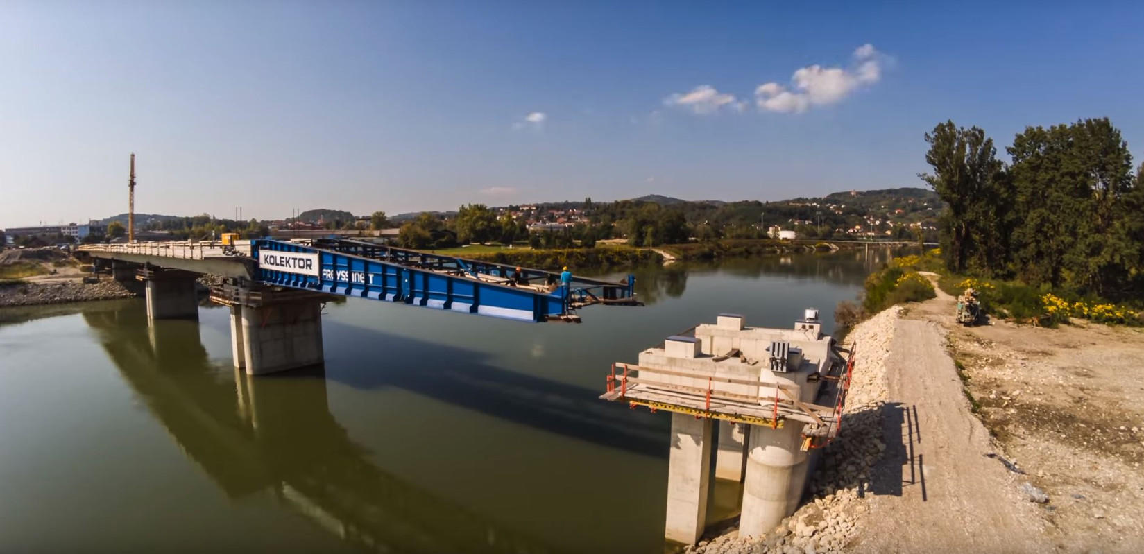 Tehnologija postopnega narivanja mostu adovinek, Krko (2017)