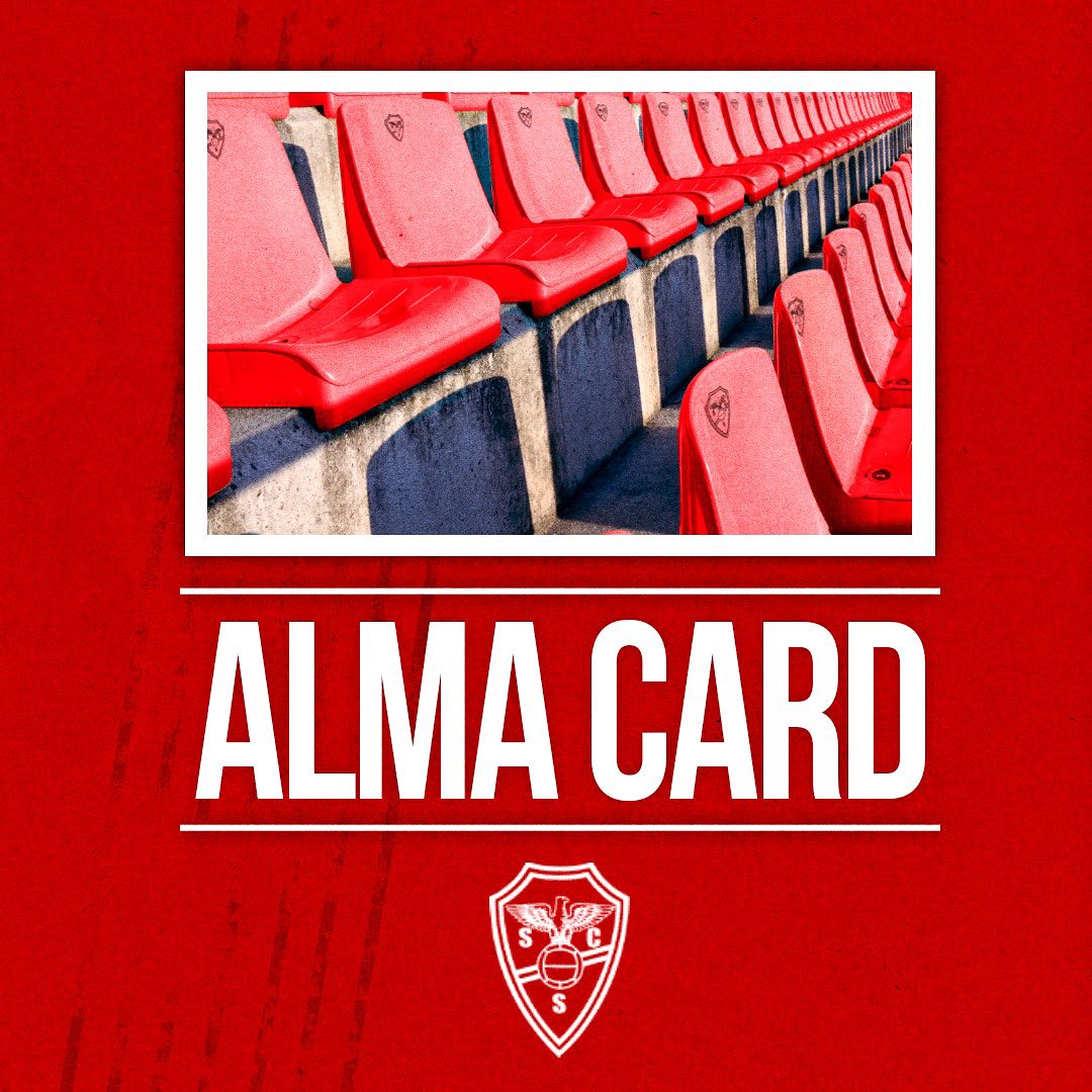 Alma Card, reserva o teu lugar para a época 2023/2024. 
Sabe mais em: marketingscsalgueiros@gmail.com