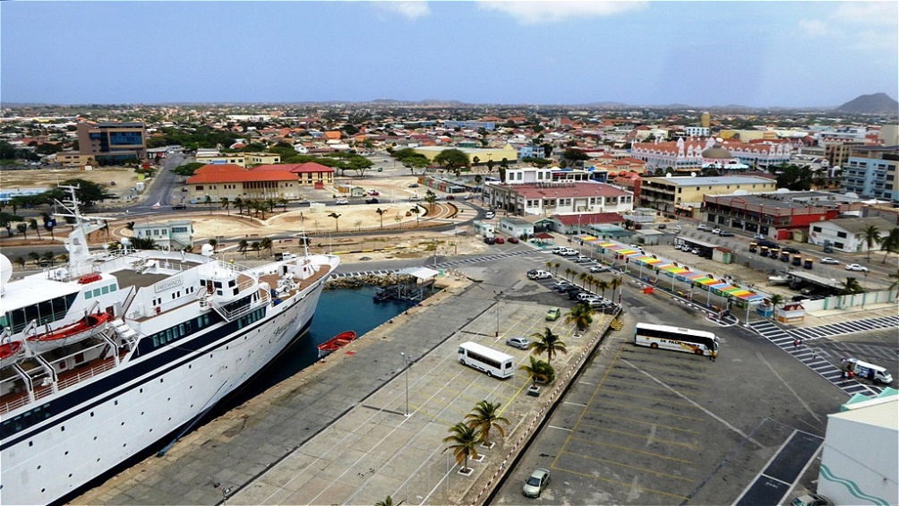 Tiefblick von unserer Balkonkabine