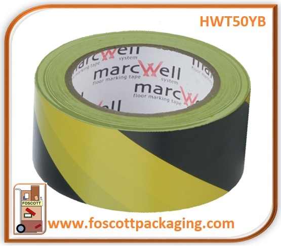 Marcwell Yellow Floor Marking Tape 50mm lot of 5 rolls 