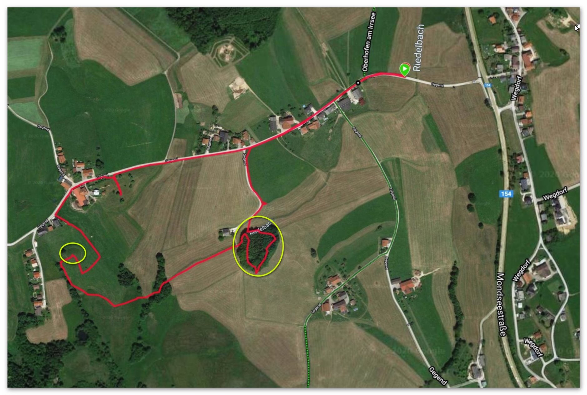 "Riesentumulus" und "Burg" Irrsee