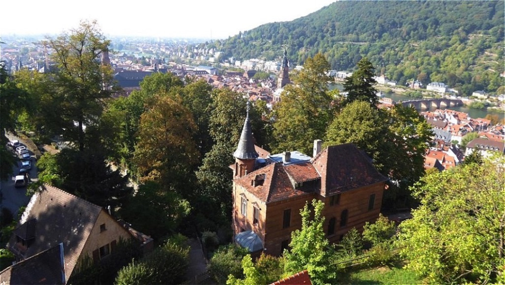 Heidelberg - wir fahren hinauf zum Schloss auf dem "Königsstuhl"