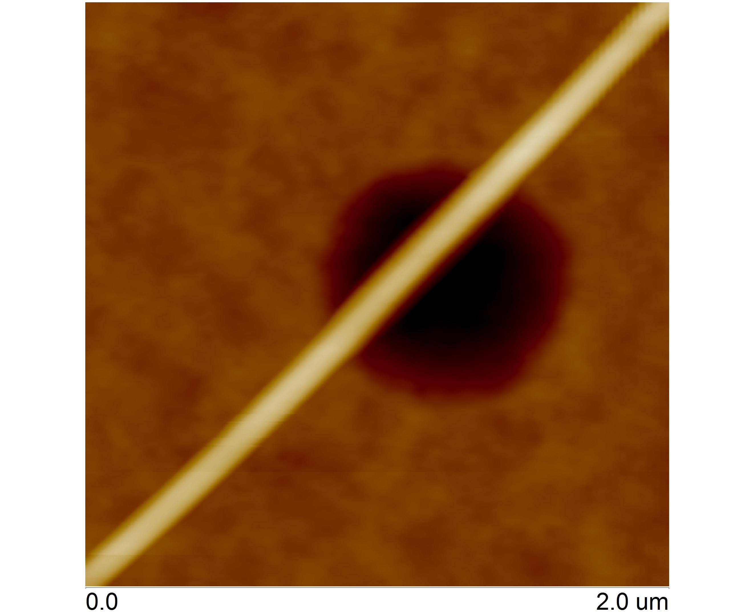 TiO2 nanoribbon on the hole