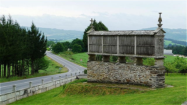 Ein Hórreo - Getreidespeicher oder Speicher für Feldfrüchte