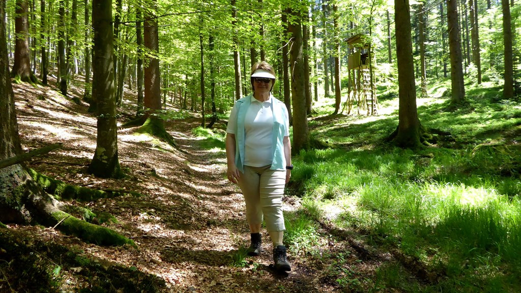 Bergab auf einem Karrenweg