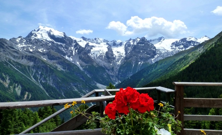 Blick von der Veranda der Furkelhütte