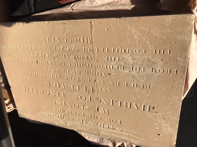 Close up of the foundation stone - 08.03.21