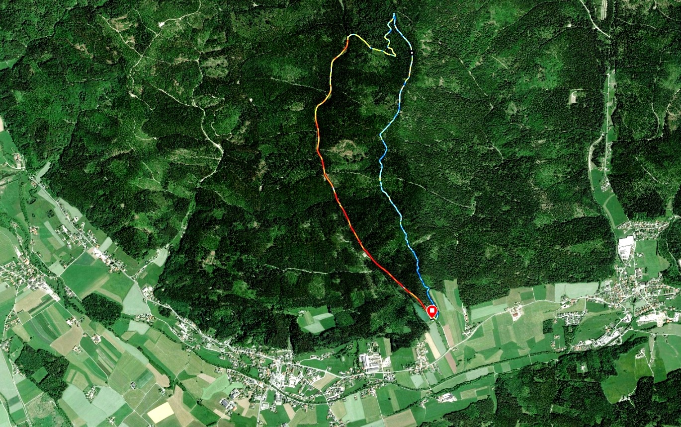 Route: Start vom Waldsee in Mittererb