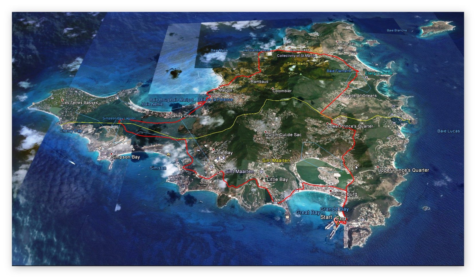 GPS Daten - St. Maarten - Ausflüge