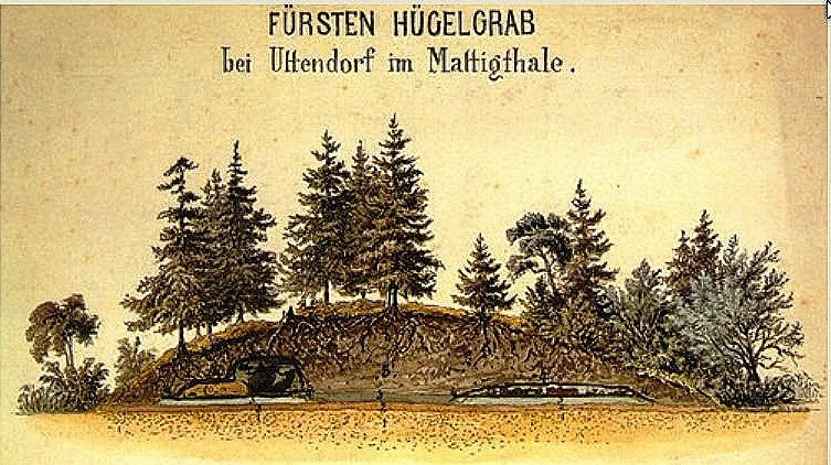 Fürstenhügelgrab Uttendorf -  Zeichnung