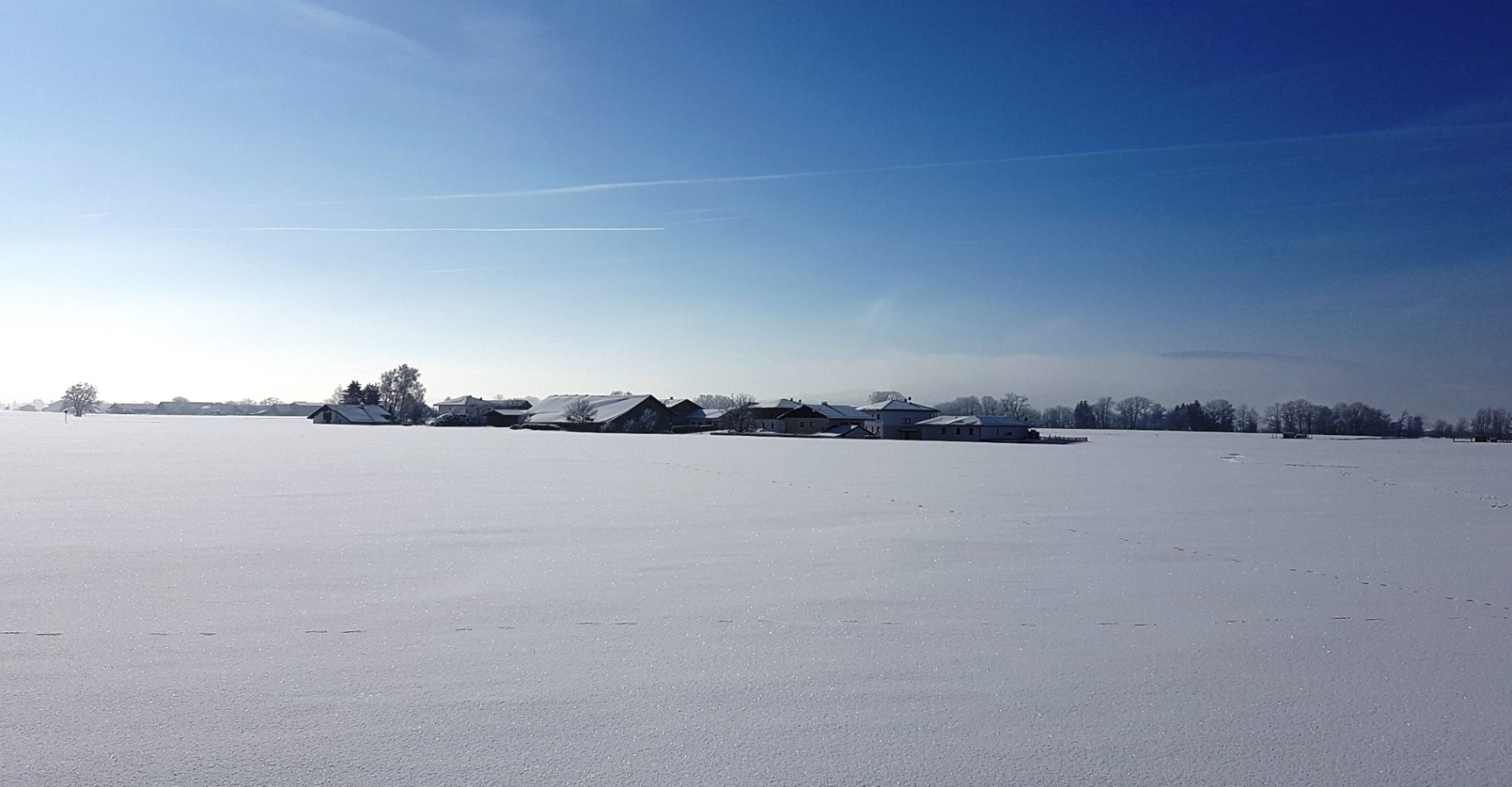 Winterlandschaft - Platte von Holz