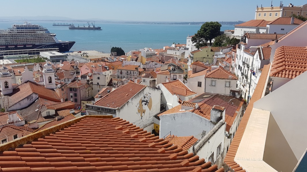 Blick über die Dächer des Alfama-Stadtviertels