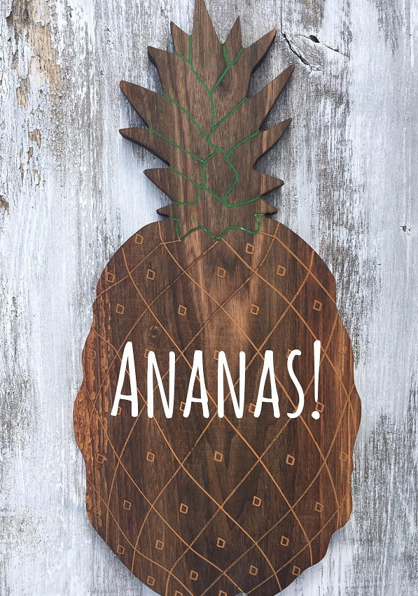 Lesena deska ananas