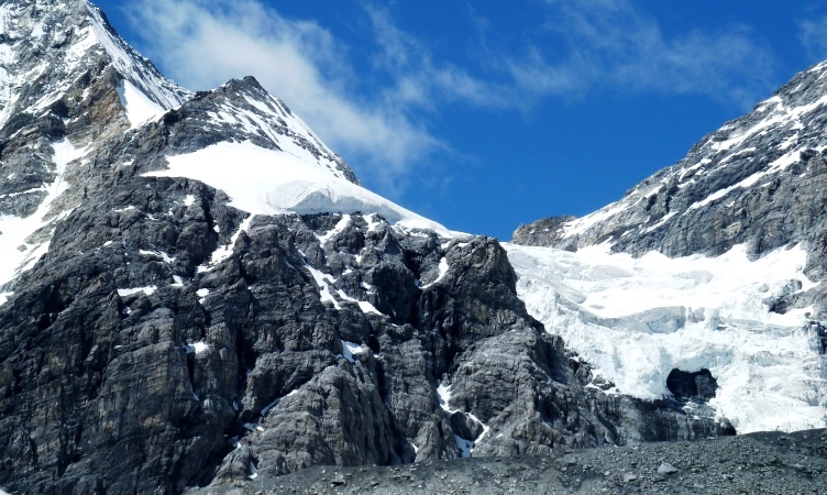 Gletscherbruch zwischen Königsspitze und Zebru