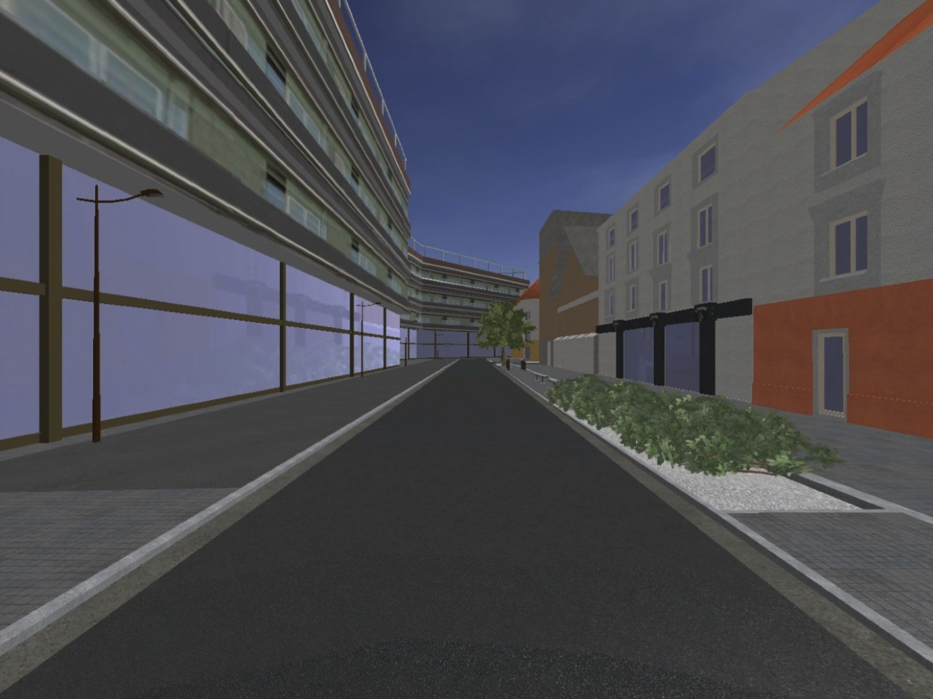 The “standard” scene of virtual urban environments