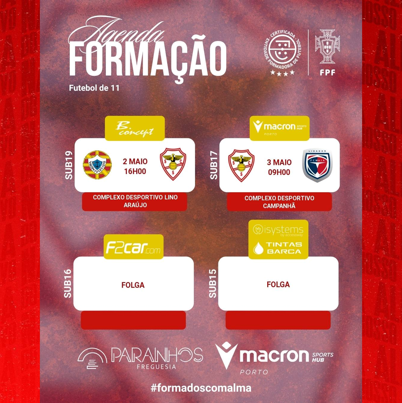 Calendário Formação