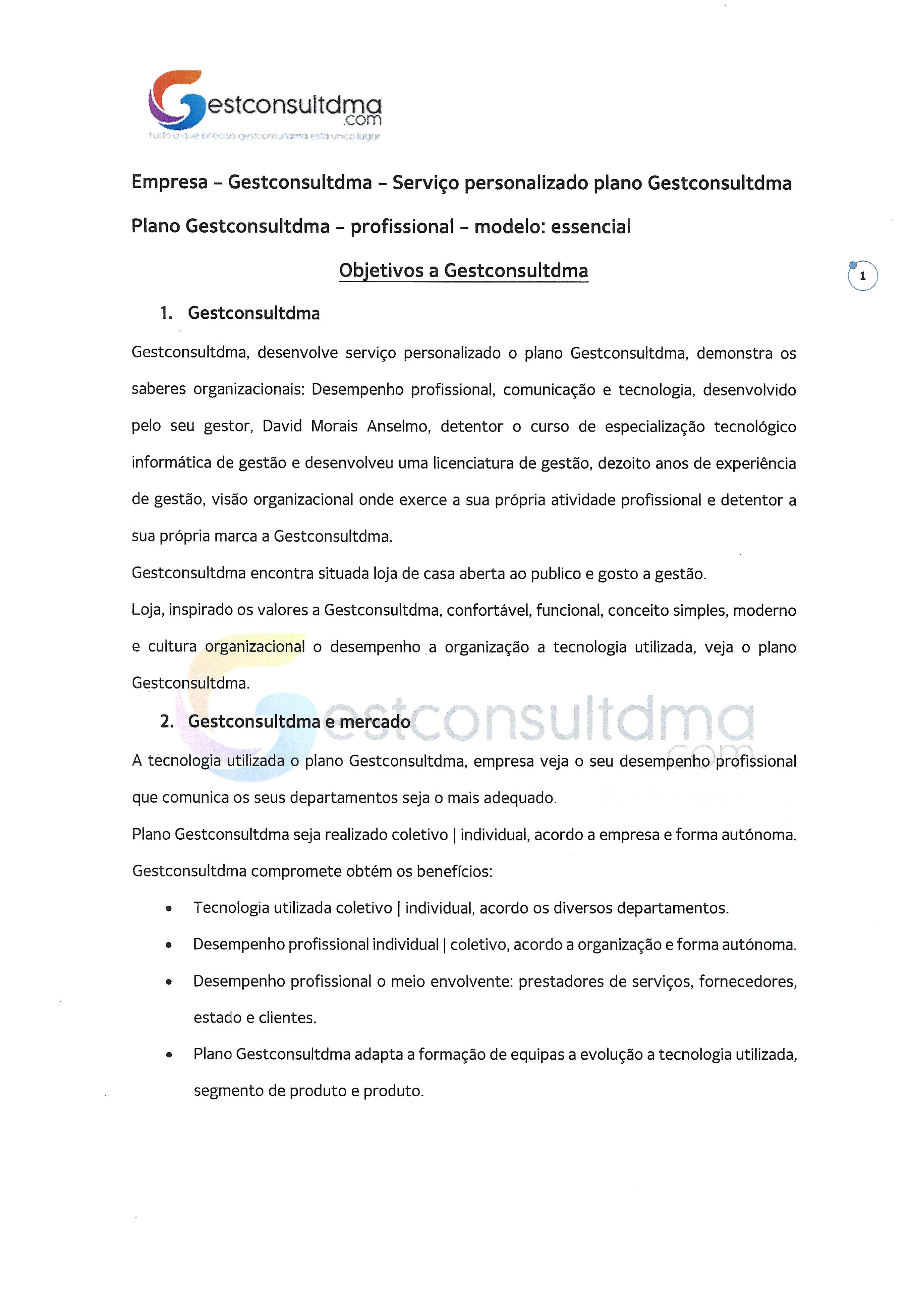 Plano Gestconsultdma - profissional - modelo: essencial