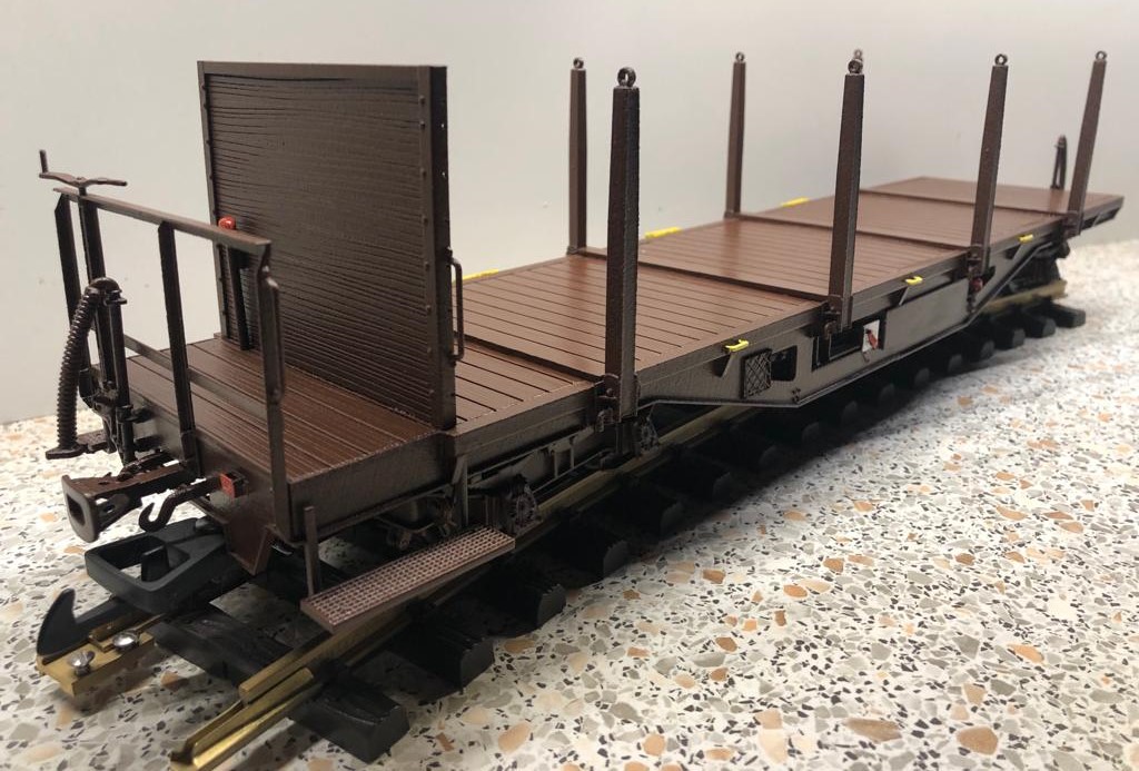 SSm 36863 Rungenwagen mit Holzstirnwand