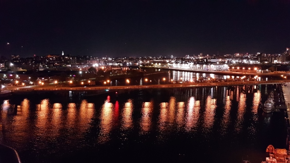 Blick auf die Hafenbrücke