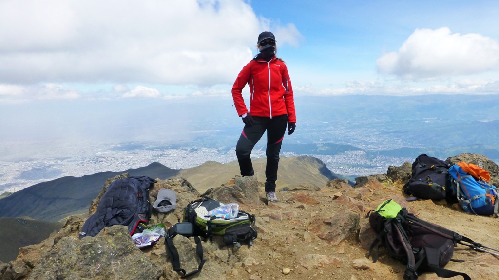 Auf dem Cumbre Rucu Pichincha in 4.696 m Seehöhe