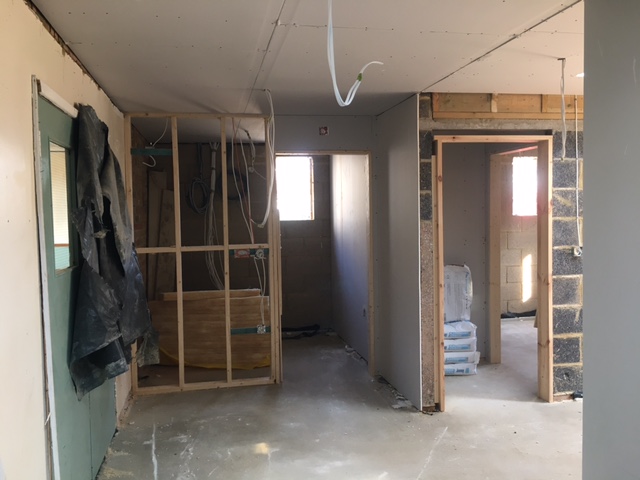 Work has started on the plasterboard 20.04.21