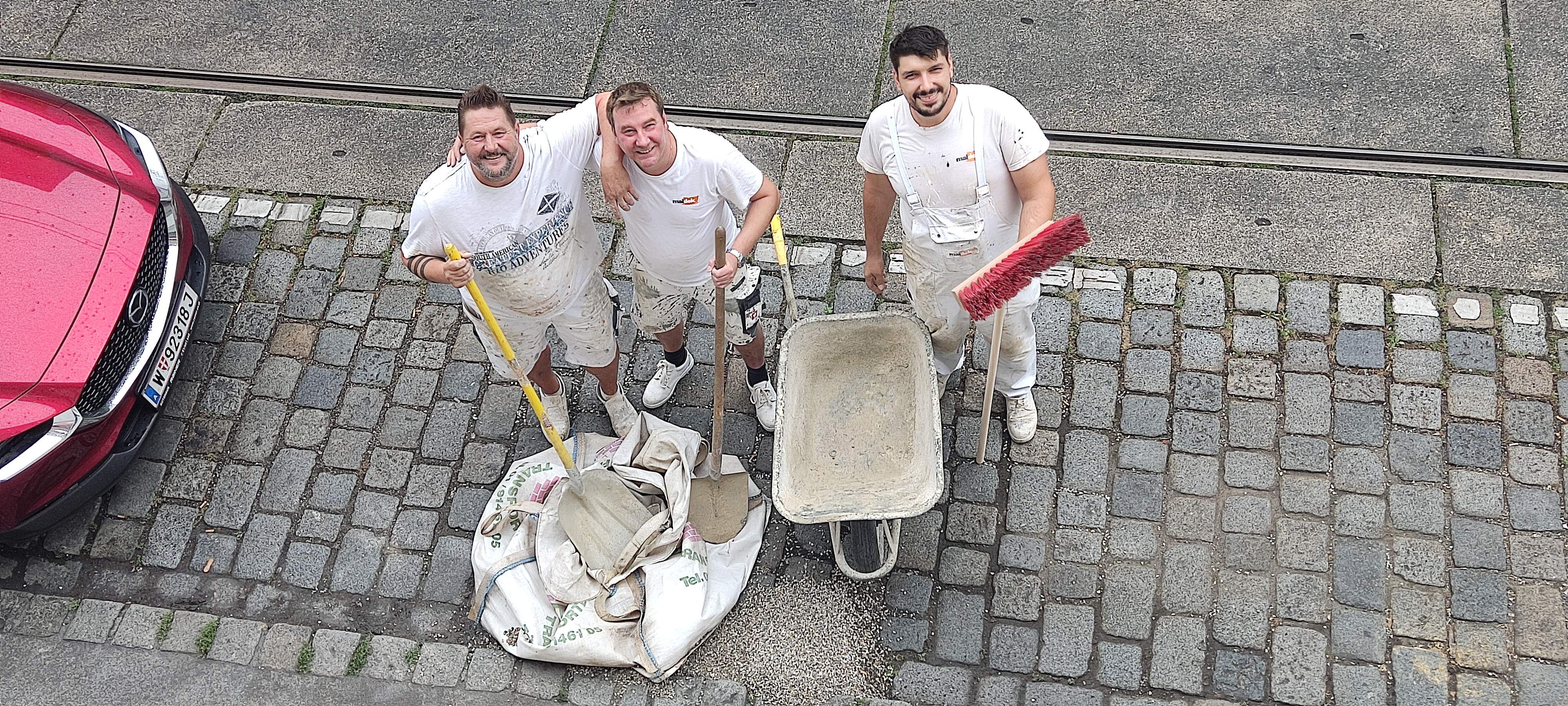 Ende Transport in den Innenhof