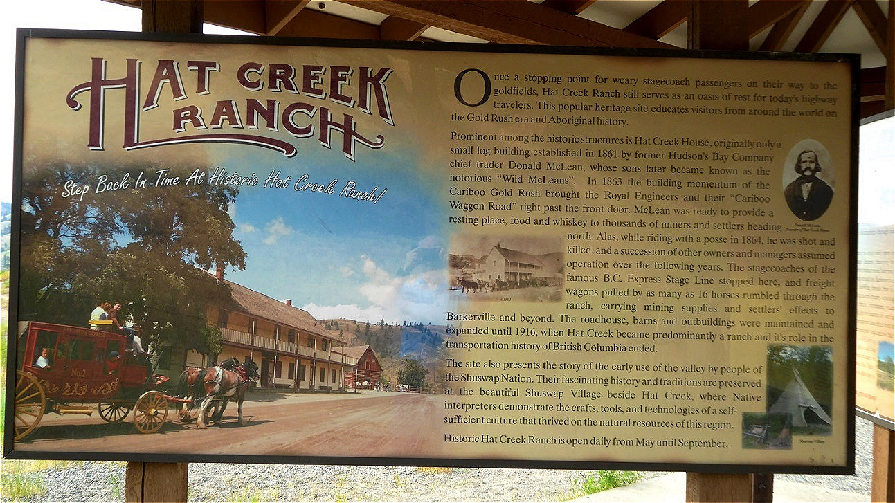 Jetzt geht es zur historischen "Hat Creek Ranch"