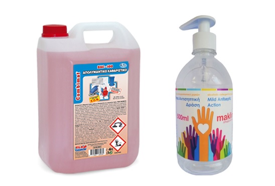 Bac 100 Απολυμαντικό επιφανειών και  Mild 500 ml Gel Αλκοόλης 