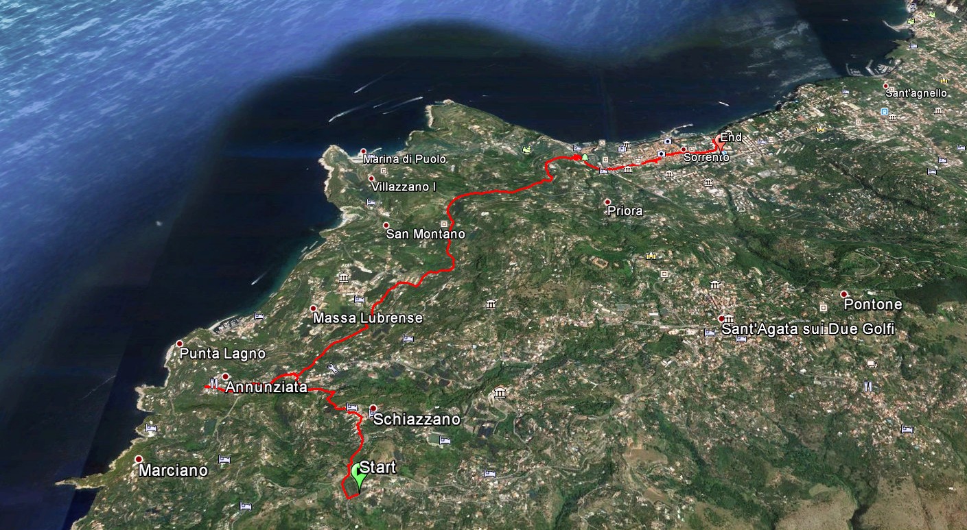Wanderung nach Sorrent