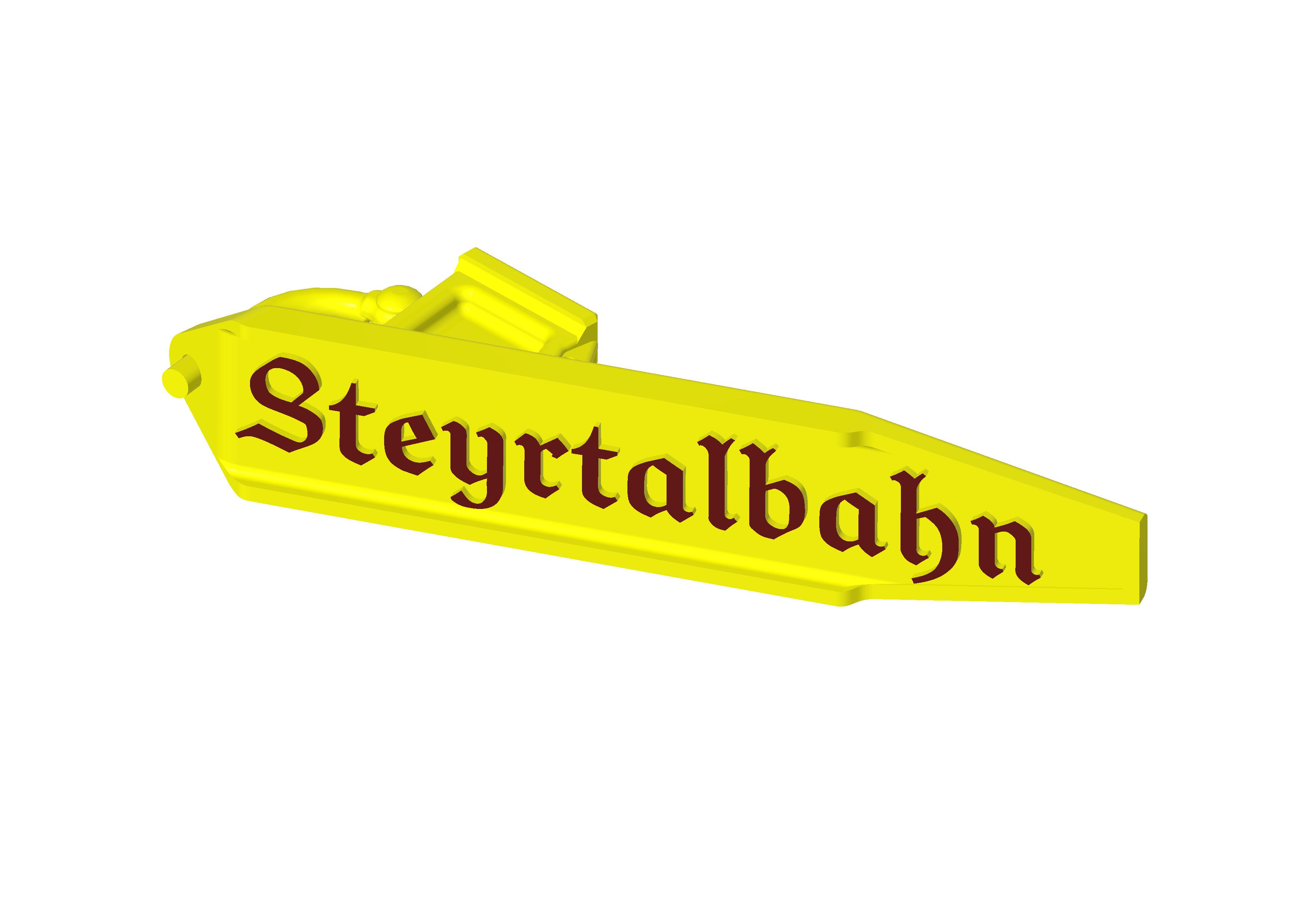 GBS Flaschenöffner - Bremsschuh im Maßstab 1:4,5 Aufschrift: Steyrtalbahn und ÖGEG GBS Flaschenöffner - Bremsschuh im Maßstab 1:4,5 Aufschrift: Steyrtalbahn und ÖGEG
