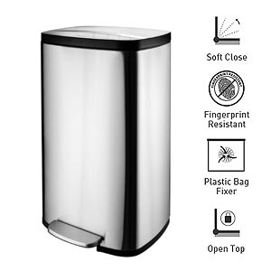 Κάδος ΙΝΟΧ με πεντάλ 5L / 13L / 40L